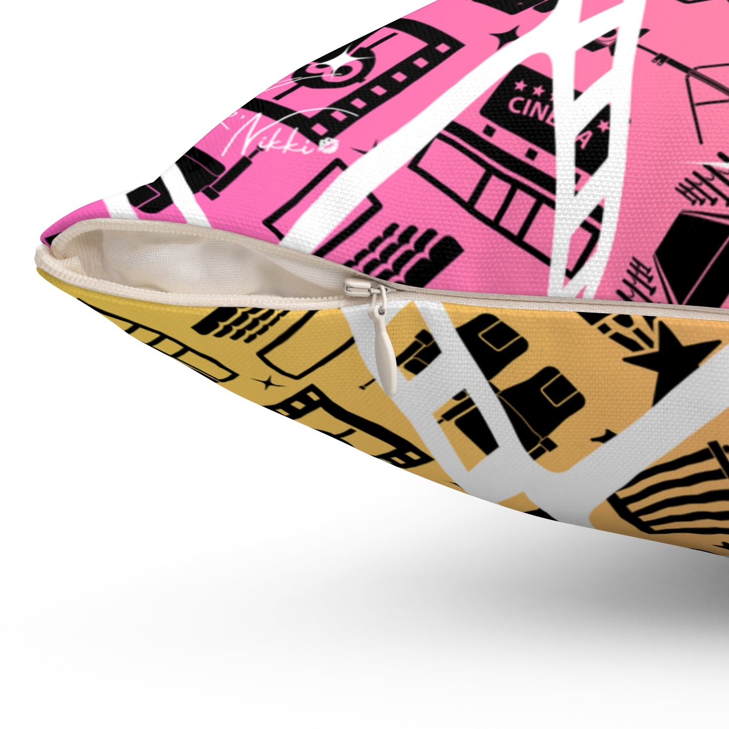 πΏ Retro Cinema Vibes: Colorful Gradient Movie Night Pillow π¬β¨