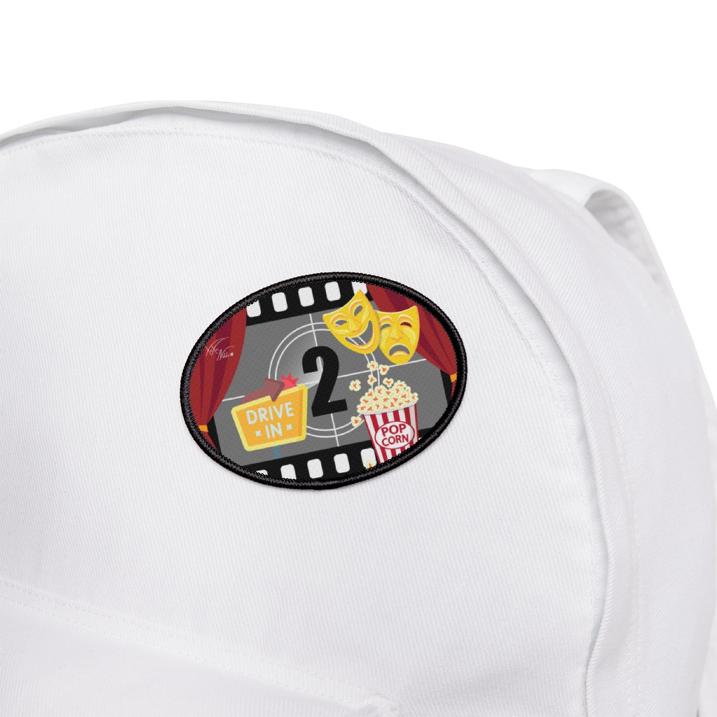 πΏ Retro Reel: Vintage Movie Iron-On Patch π¬β¨
