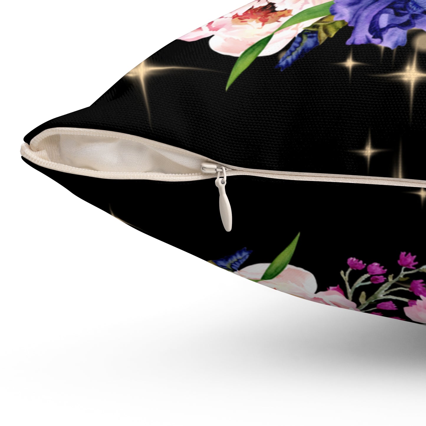 π Starry Night Bloom Decorative Throw Pillow β Floral & Star Print Accent Cushion for Couch, Bed, or Chair β¨πΈ