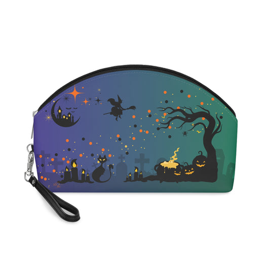 Spooky Night Makeup Bag β Witchy Halloween Cosmetic Pouch | Cute Gothic Travel Bag ππ€