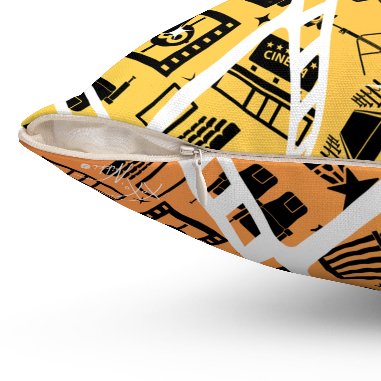 🍿 Retro Cinema Vibes: Colorful Gradient Movie Night Pillow 🎬✨