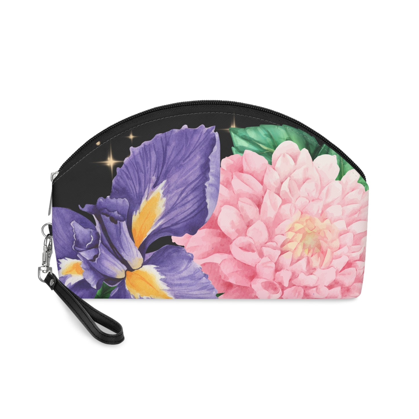 π Midnight Garden: Floral & Starry Night Makeup Bag β¨πΈ
