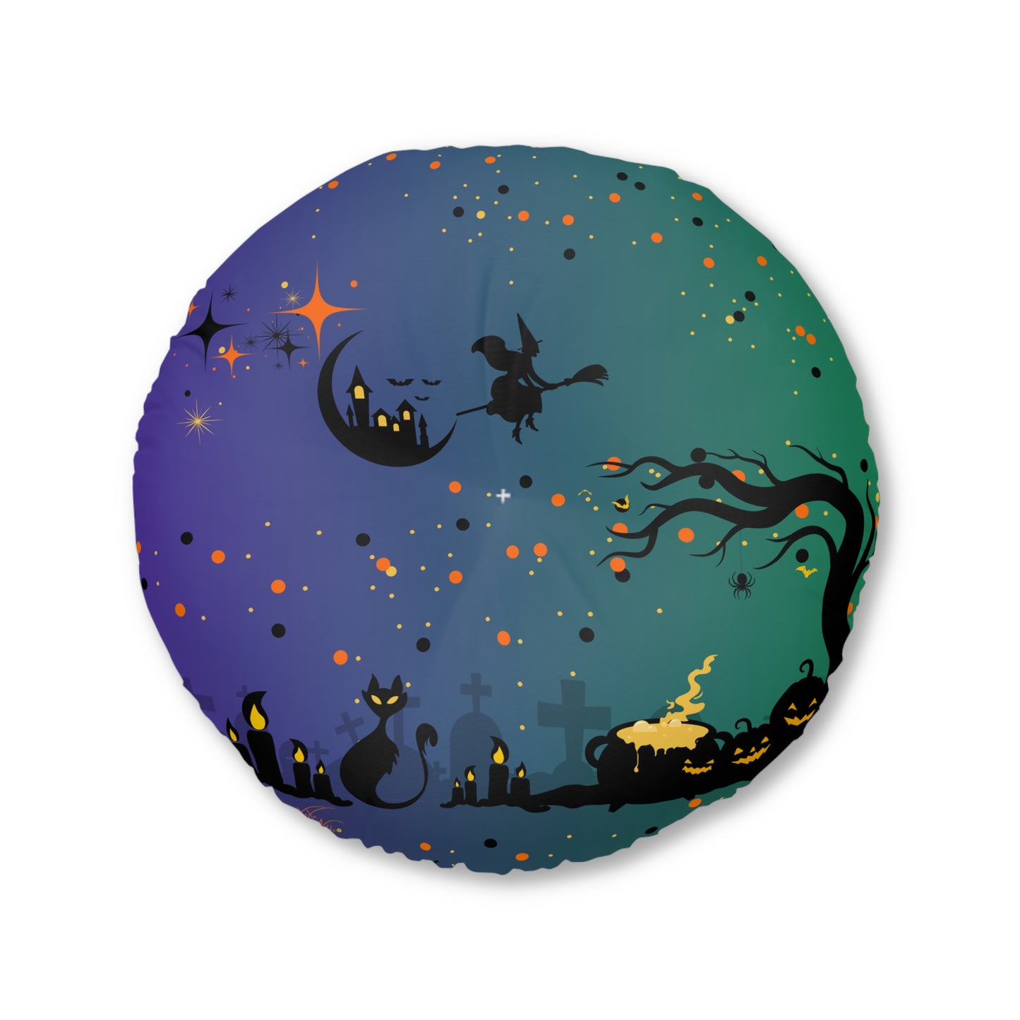 ππ€ Tufted Round Floor Pillow β Spooky Halloween Seating Cushion for Cozy & Stylish Home Vibes π»β¨