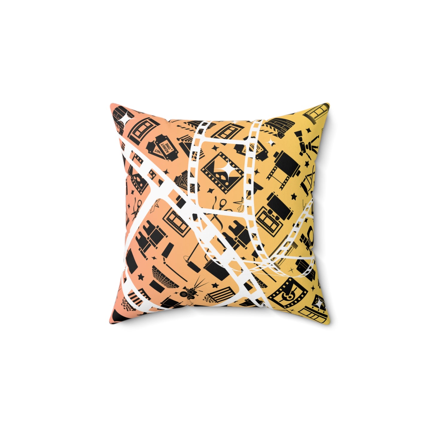πΏ Retro Cinema Vibes: Colorful Gradient Movie Night Pillow π¬β¨