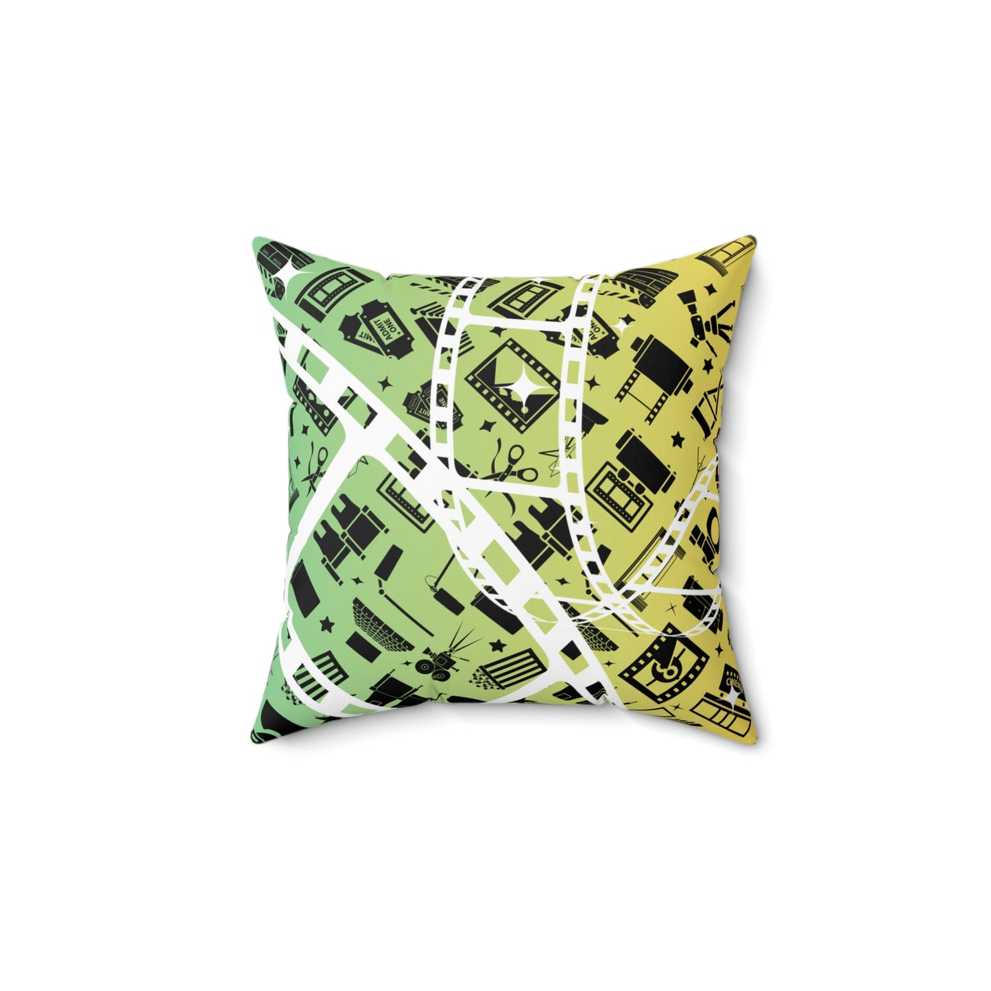 🍿 Retro Cinema Vibes: Colorful Gradient Movie Night Pillow 🎬✨