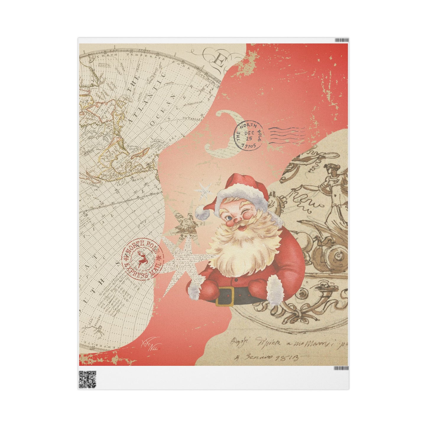 🎄 Vintage Santa Christmas Wrapping Paper – Limited Edition Holiday Gift Wrap 🎁