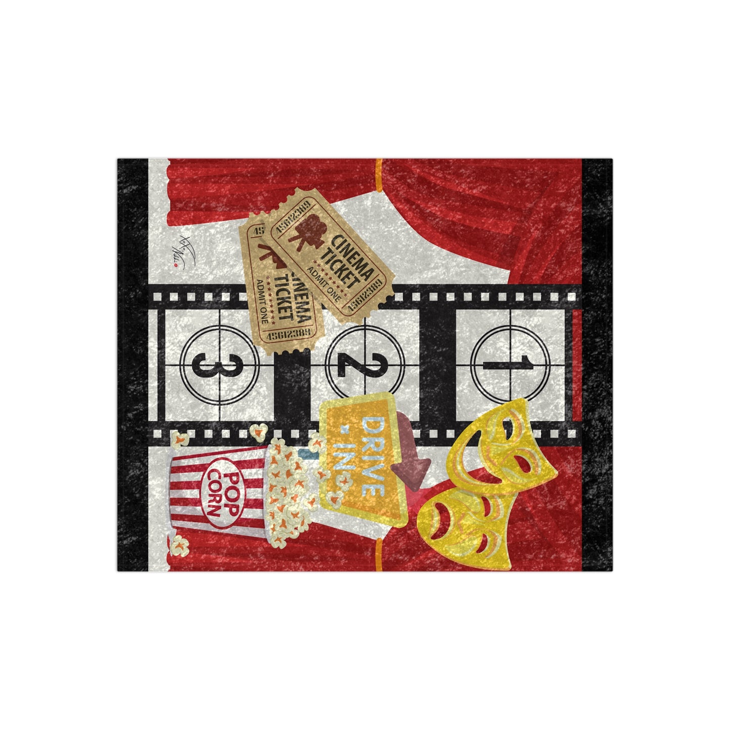 🍿 Velvet & Cinema: Luxe Movie Night Blanket 🎬✨