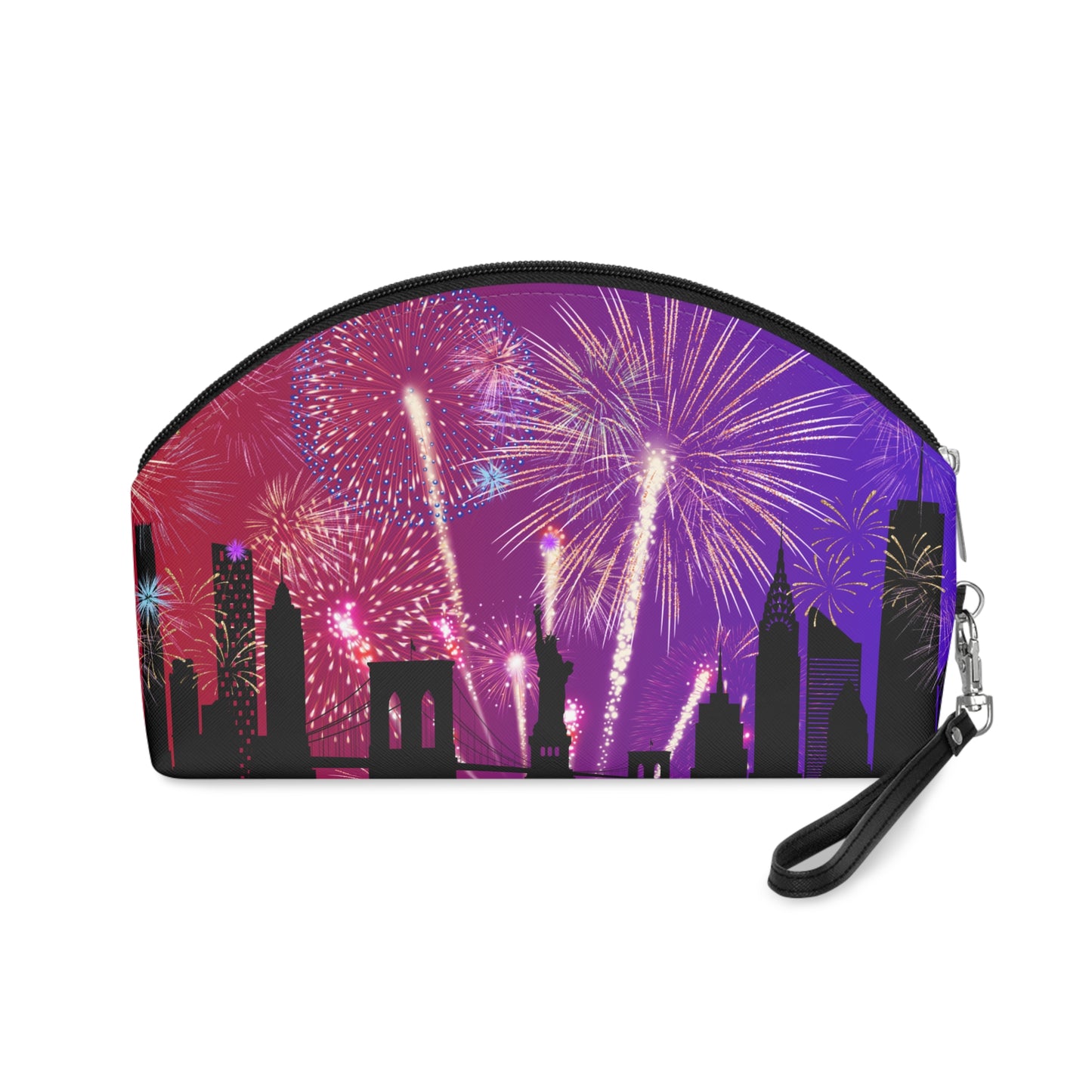 🎆 City Lights & Fireworks Cosmetic Bag – Glam on the Go! ✨