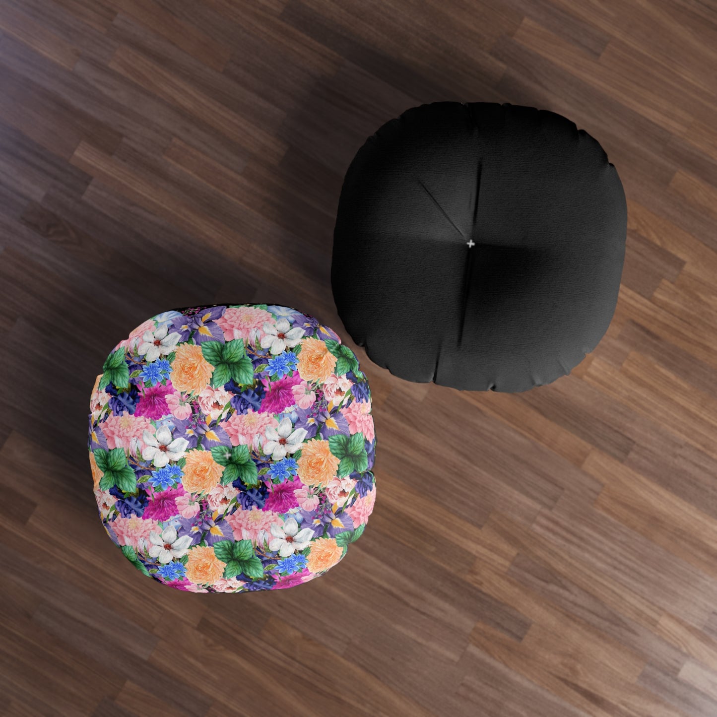 🖤 Midnight Garden Luxe Floor Pillow – Plush Velvet Floral Floor Cushion for Boho & Cozy Spaces