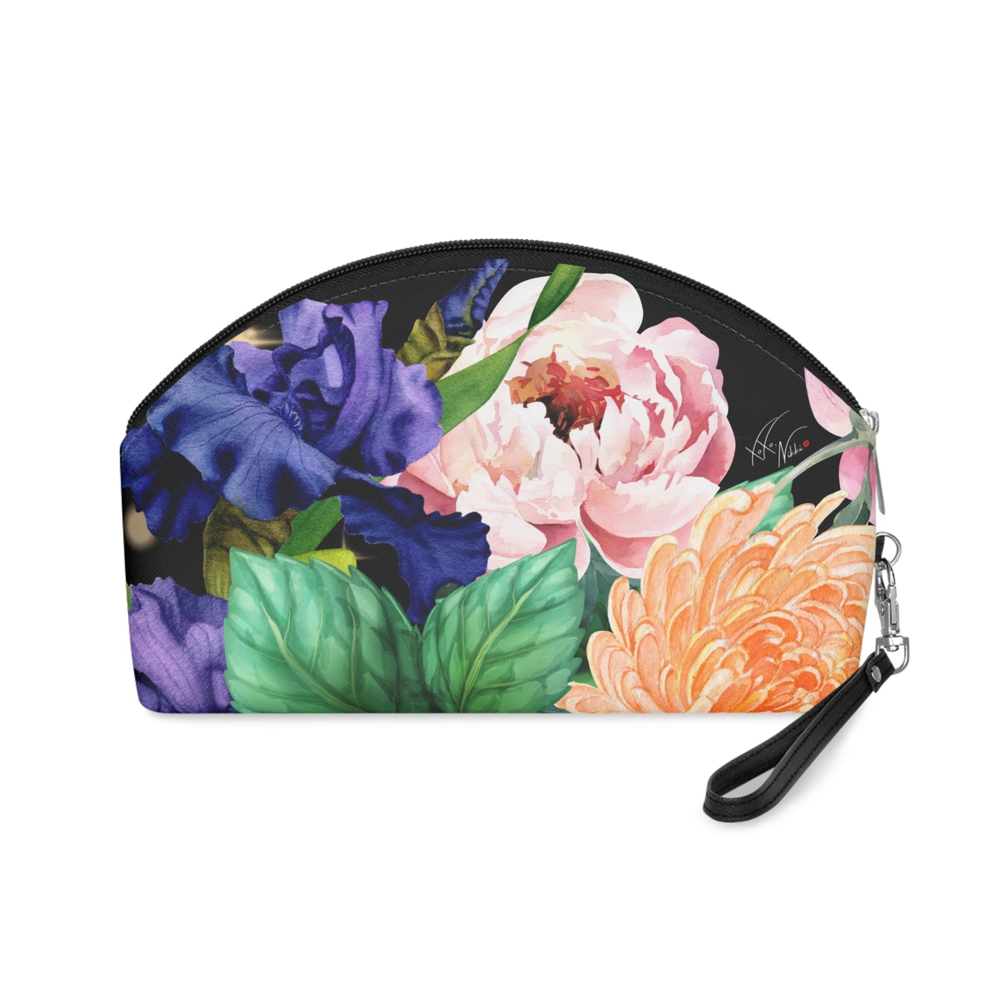 🌙 Midnight Garden: Floral & Starry Night Makeup Bag ✨🌸