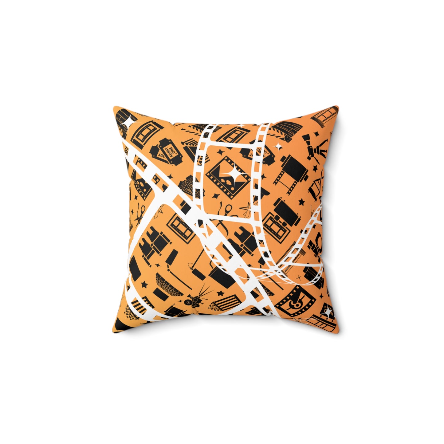 🍿 Retro Cinema Vibes: Colorful Gradient Movie Night Pillow 🎬✨