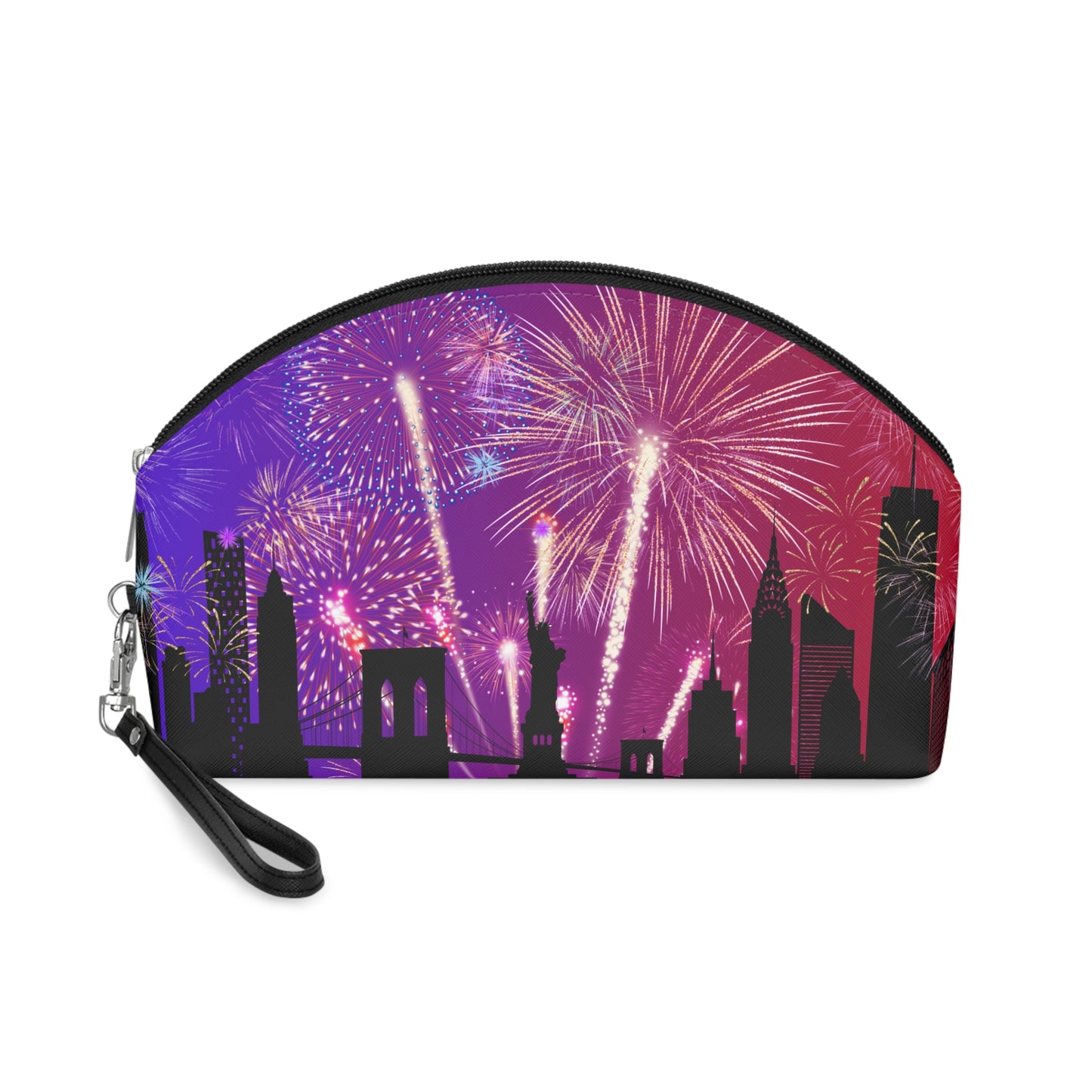 🎆 City Lights & Fireworks Cosmetic Bag – Glam on the Go! ✨