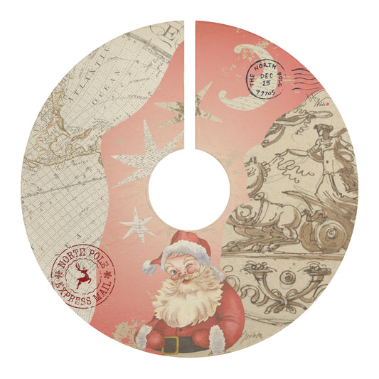 Vintage Santa Christmas Tree Skirt – Retro Holiday Decor • Limited Edition 🎅✨