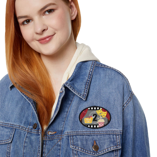 🍿 Retro Reel: Vintage Movie Iron-On Patch 🎬✨