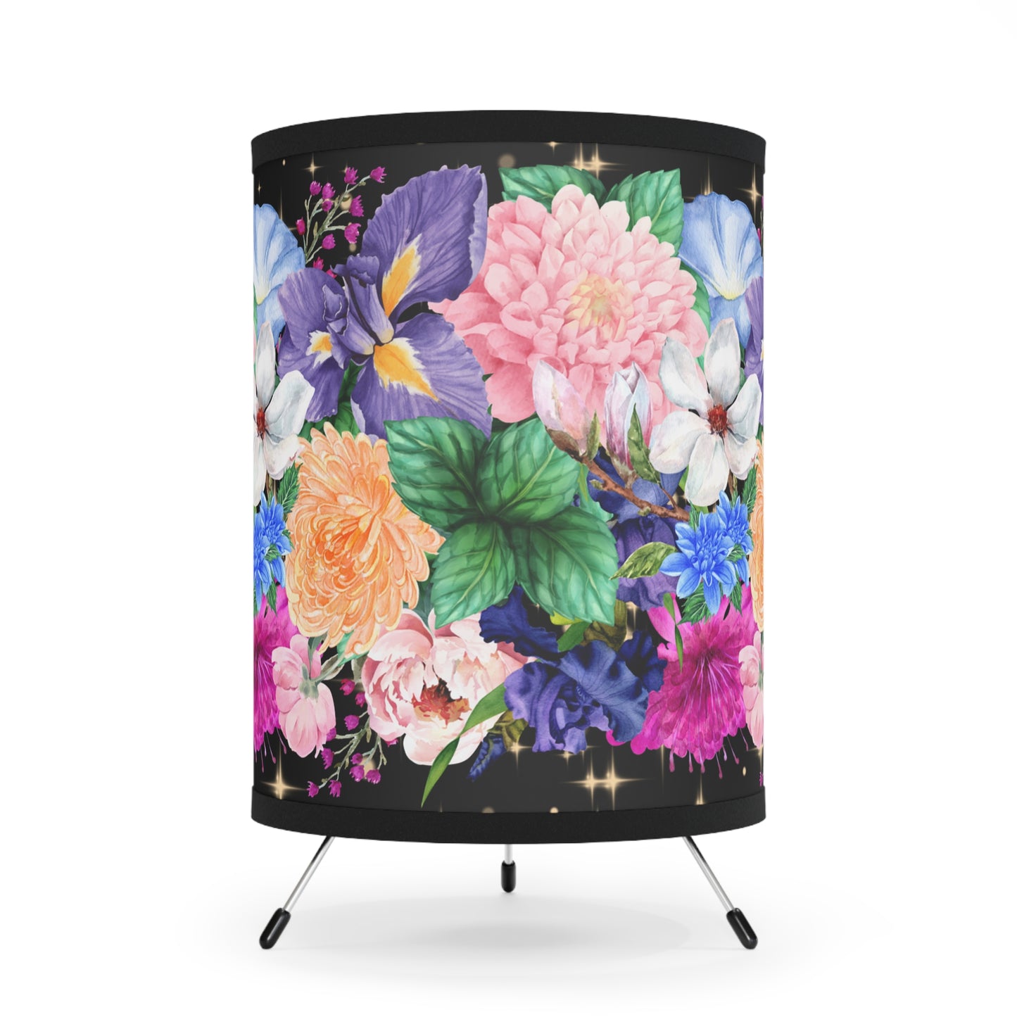 🌸⚡ “Dark Bloom” Starry Floral Lamp – Soft Glow, Sharp Vibes 🌑✨