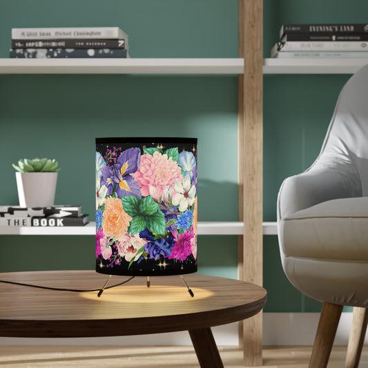 🌸⚡ “Dark Bloom” Starry Floral Lamp – Soft Glow, Sharp Vibes 🌑✨