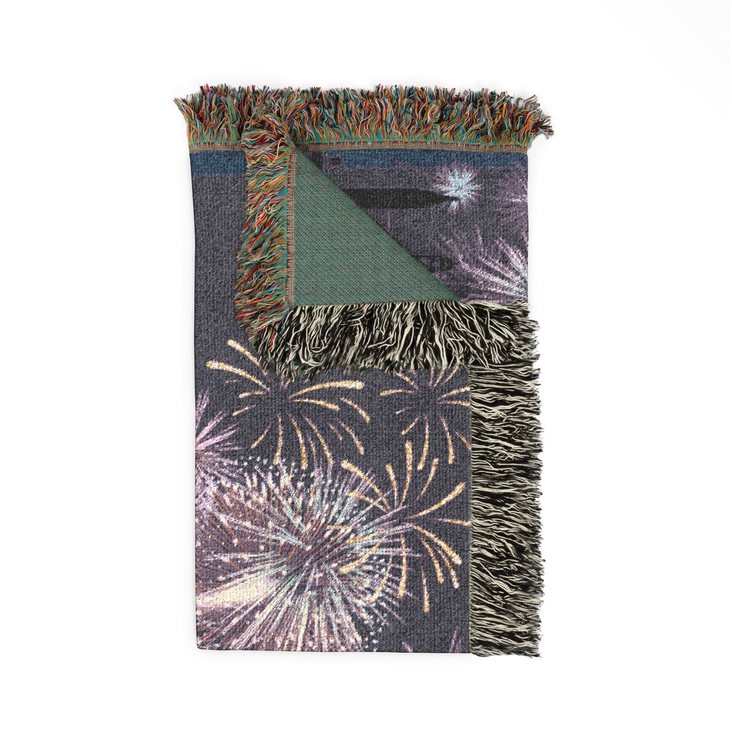 4th of July Fireworks Skyline Woven Blanket | Patriotic Throw Blanket & Home Decor 🇺🇸✨