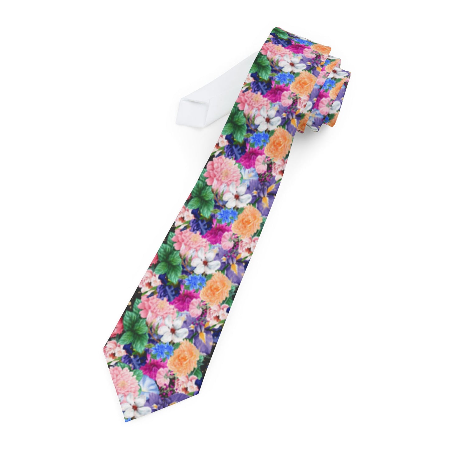 🌸✨ Midnight Bloom Floral Tie – For the Bold & Dapper 💫🌺