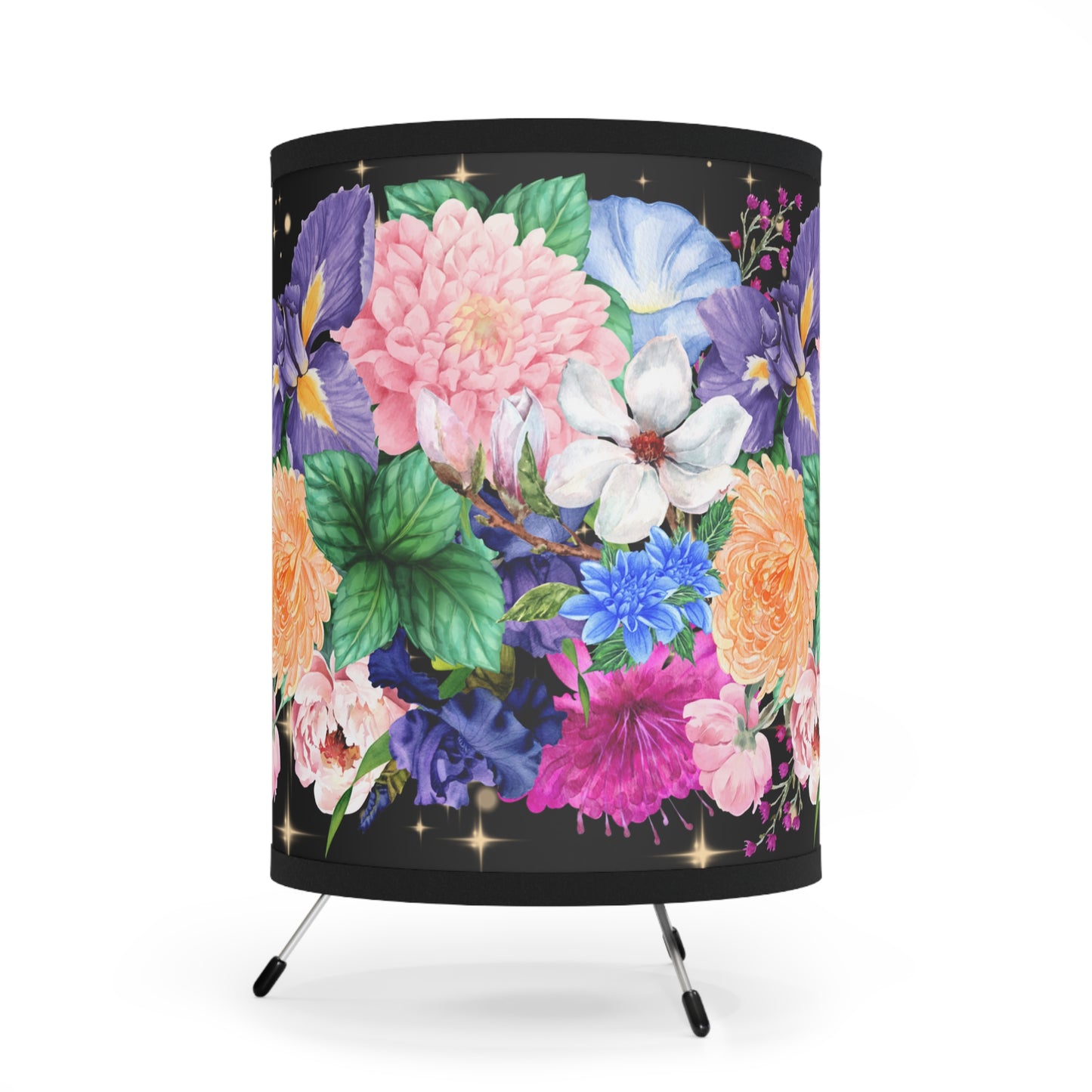 🌸⚡ “Dark Bloom” Starry Floral Lamp – Soft Glow, Sharp Vibes 🌑✨