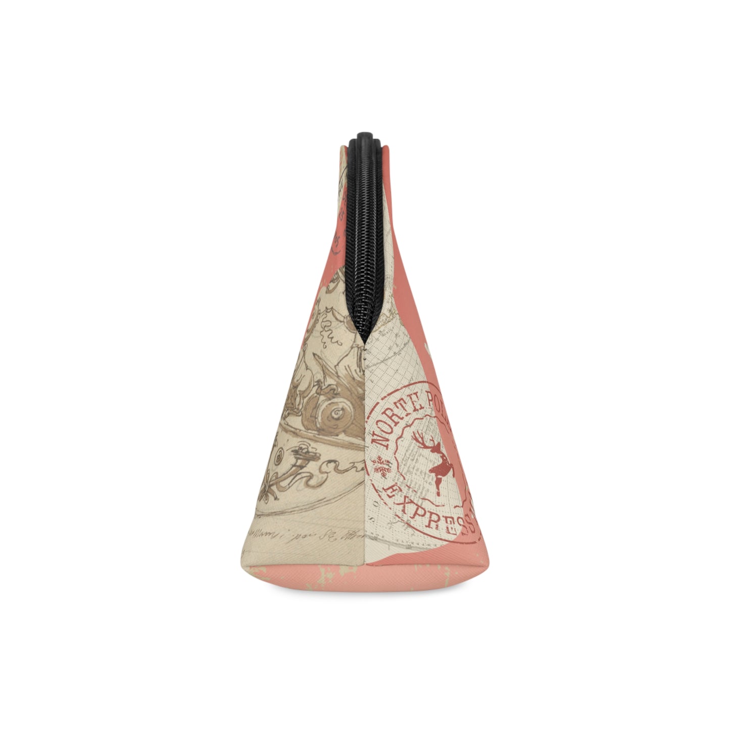 🎅 Vintage Santa Cosmetic & Travel Bag – Limited Edition Christmas Makeup Pouch 🎁