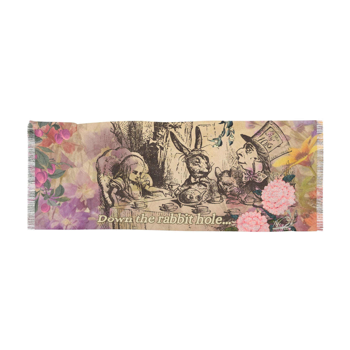 Alice Scarf | Whimsical Alice Collection Accessories for Cozy Style & Everyday Magic 🐇🌸