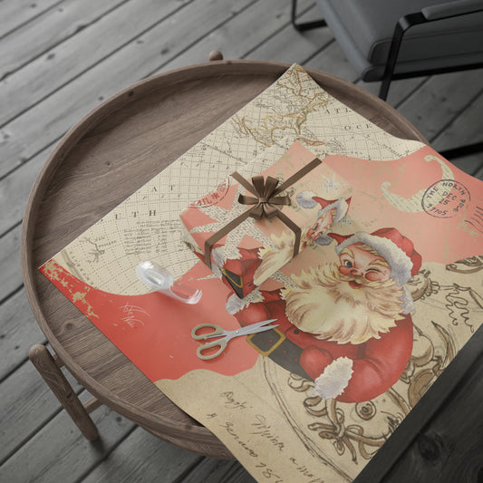 🎄 Vintage Santa Christmas Wrapping Paper – Limited Edition Holiday Gift Wrap 🎁