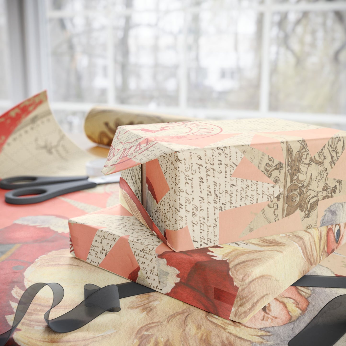 🎄 Vintage Santa Christmas Wrapping Paper – Limited Edition Holiday Gift Wrap 🎁