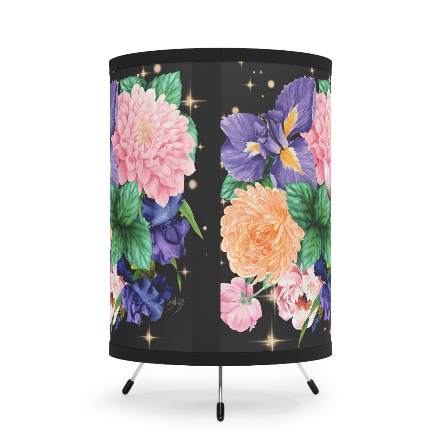 🌸⚡ “Dark Bloom” Starry Floral Lamp – Soft Glow, Sharp Vibes 🌑✨