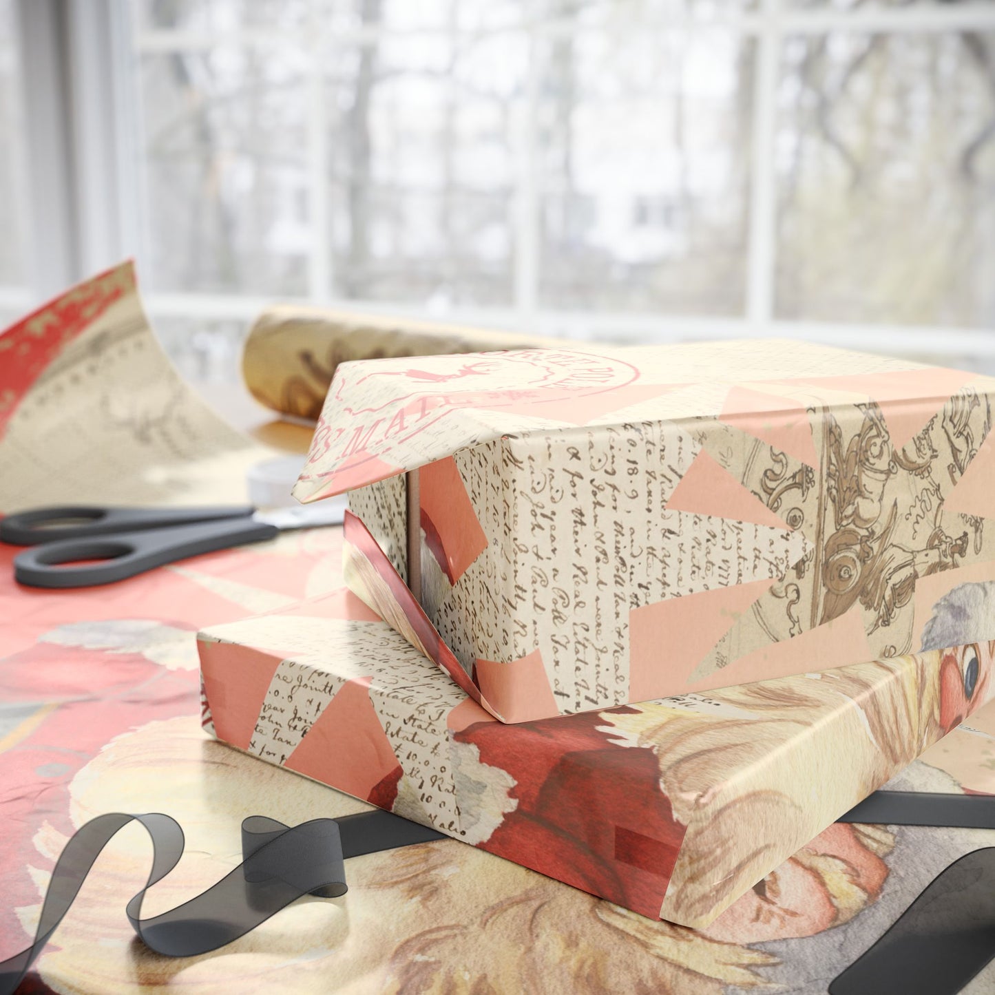 🎄 Vintage Santa Christmas Wrapping Paper – Limited Edition Holiday Gift Wrap 🎁