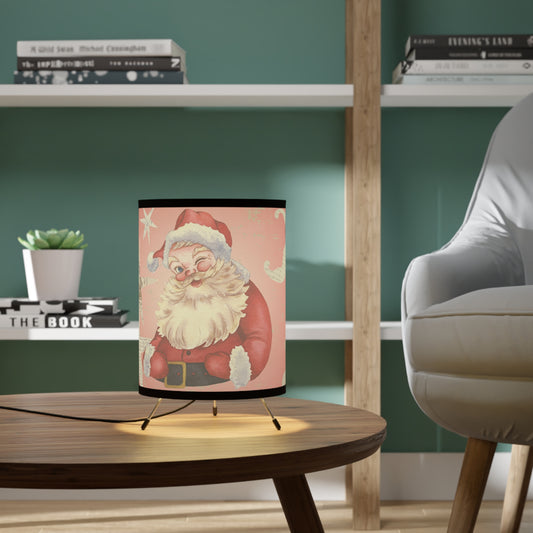 Vintage Santa Tripod Lamp – Retro Christmas Decor Accent Light 🎄🎅