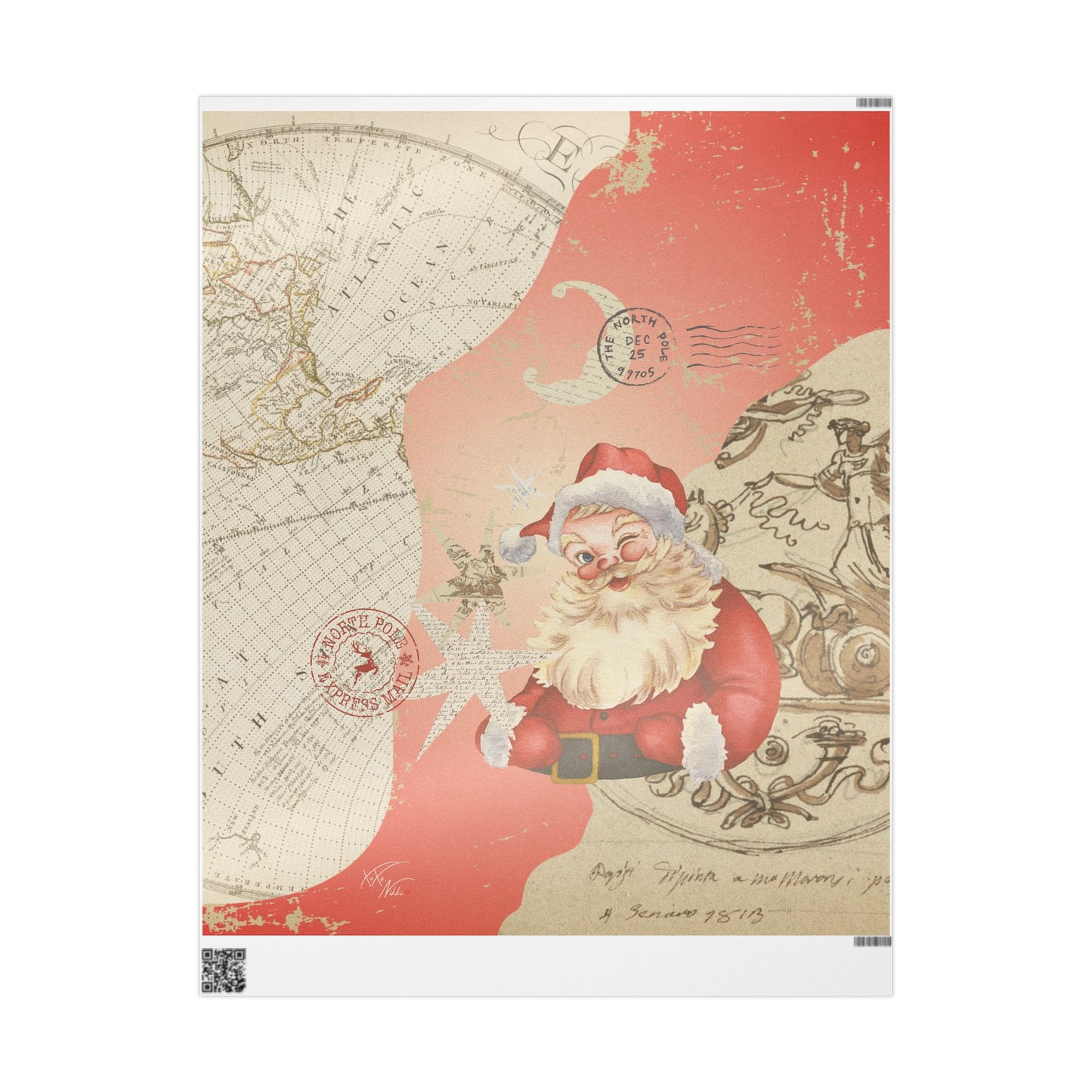 🎄 Vintage Santa Christmas Wrapping Paper – Limited Edition Holiday Gift Wrap 🎁