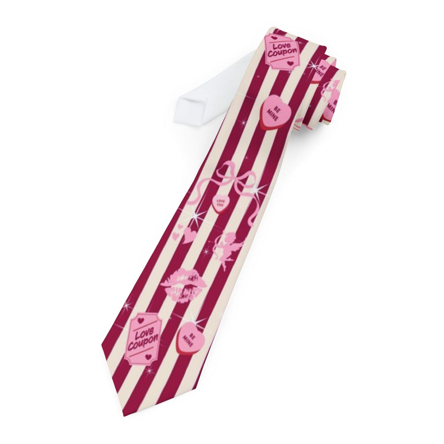 Red and White Cupid Men & Women's Necktie ❤️🏹